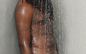 Sexy ebony gay dudes Savage Moore and Unasti share a BBC in the shower